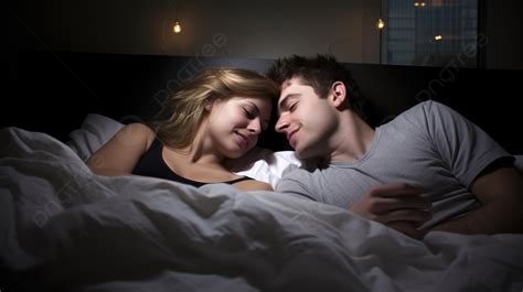 sexso en la cama|Hombre y mujer haciendo el amor en la cama. La chica se sienta。